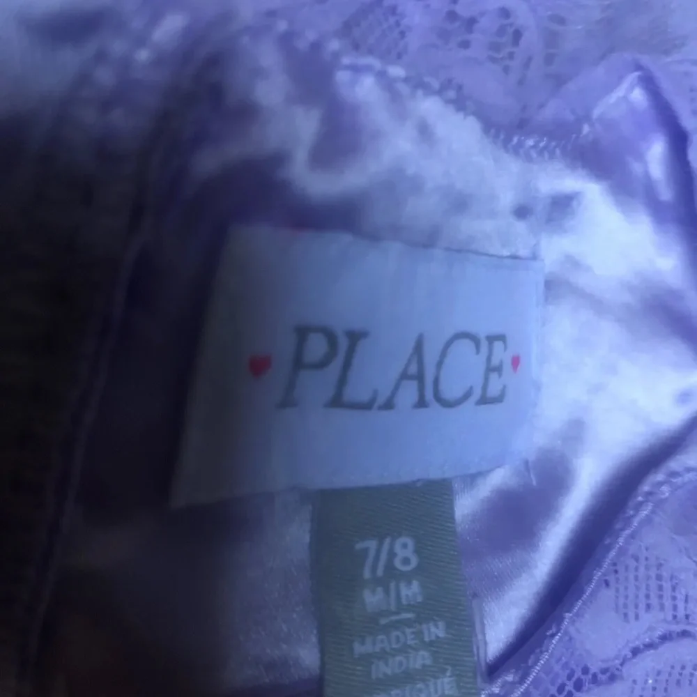 The Children’s Place Girls Purple Lace Shift Dress Medium (7-8) NEW
